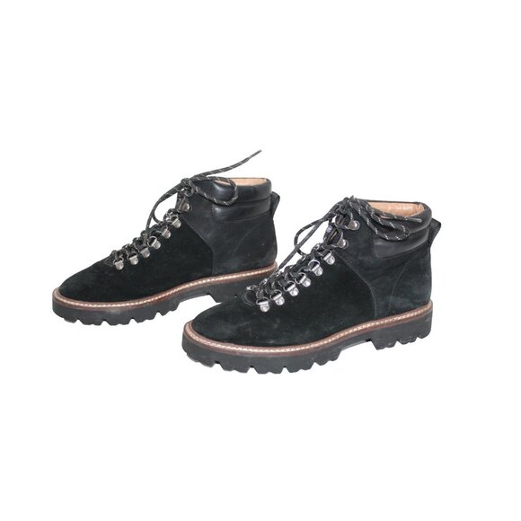 Madewell Shoes - Madewell Citywalk Lugsole Hiker Boot Lace Up Bootie Black Suede Leather Size 8